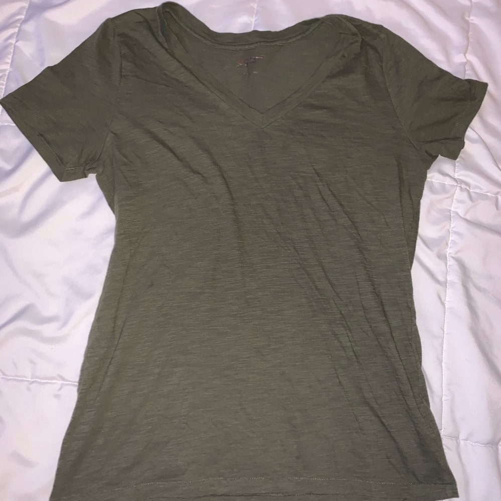 Green V-Neck